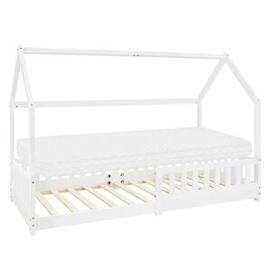 ML-DESIGN DĚTSKÁ POSTEL se stříškou a matrací 90x200 cm bílá obraz