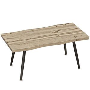 Redom KONFERENČNÍ stolek 100/50/45 cm s 4 cm deskou, ocelovými nohami a nastavitelnými patkami, Dubová/Černá obraz