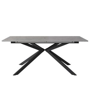 Redom ROZKLÁDACÍ jídelní stůl 150/180/70/76 cm s automatickým rozkladem a křížovou podnoží, Černá/šedá obraz