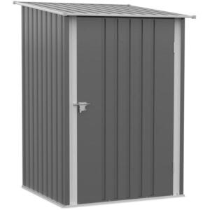 Modfu ZAHRADNÍ úložný box ze oceli 100x103x160 cm šedý s pultovou střechou a uzamykatelnými dveřmi obraz