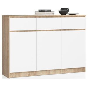 RAUMHIRSCH FURNITURE KOMODA dub Sonoma, bílá 99/138/40 obraz