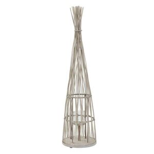 ECD-Germany BAMBUSOVÁ LAMPION V: 132 cm, dřevěná barva, styl boho obraz