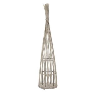 ECD-Germany BAMBUSOVÁ LAMPION V: 150 cm, dřevěná barva, styl boho obraz