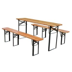 Redom ZAHRADNÍ sada 177/46/78 cm skládací, stabilní trojdílné provedení s certifikovaným dřevem, Přírodní obraz