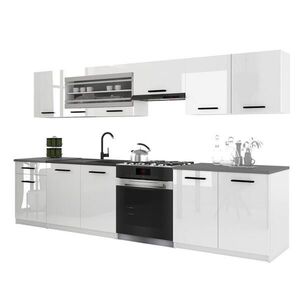B BELINI GROUP KUCHYŇSKÁ LINKA Italia 4 260 cm, s pracovními deskami, Bílá lesklá obraz