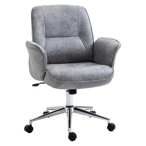 Redom KANCELÁŘSKÁ židle 67/69/92-102 cm výškově nastavitelná s houpací funkcí a ergonomickým polstrováním, Světle šedá obraz
