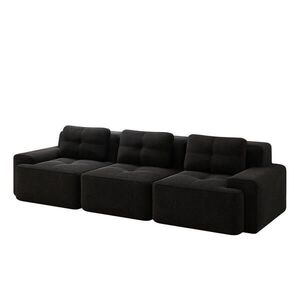 OKWISH MODULÁRNÍ pohovka 74 cm černá z manšestru s hlubokým sezením obraz