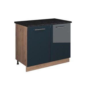 Vicco SKŘÍŇKA POD DŘEZ Fame-Line, Tmavě modrá s vysokým leskem/Zlatý mocný dub, 100 cm, PD Antracit obraz