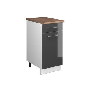 Vicco SPODNÍ SKŘÍŇKA PRO DŘEZ/VARNOU DESKU Fame-Line, Antracitový vysoký lesk/Bílá, 40 cm, PD Dub obraz