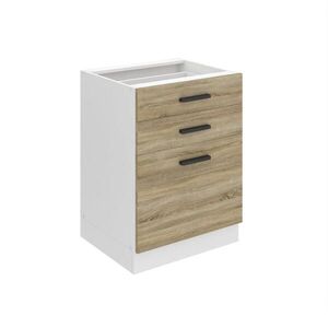 B BELINI GROUP KUCHYŇSKÁ SPODNÍ SKŘÍŇKA 60 cm SDSZ, bez pracovní desky, se zásuvkami, Dub Sonoma obraz