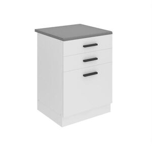 B BELINI GROUP KUCHYŇSKÁ SPODNÍ SKŘÍŇKA 60 cm SDSZ, s pracovní deskou, se zásuvkami, Bílá matná obraz