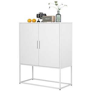 Modfu KOMODA z kovu 85x109x40 cm bílá s magnetickými dvířky a ochranou proti převrácení obraz