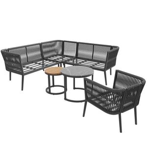 Redom ZAHRADNÍ sada 114, 5/61/67 cm s modulárním uspořádáním, ergonomickým opěradlem a nastavitelnými nohami, Šedá obraz