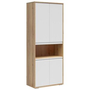 Carryhome SKŘÍŇ NA ŠANONY, barvy dubu, bílá, 80/198/41 cm obraz