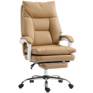 HOMCOM KANCELÁŘSKÁ ŽIDLE Ergonomická kancelářská židle s bederní opěrkou, podnožkou obraz