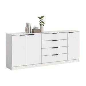 Livetastic ŠIROKÁ KOMODA, bílá, 185/80/35 cm obraz