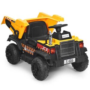 COSTWAY DĚTSKÝ TRAKTOR 12V žlutý obraz