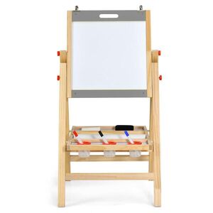 COSTWAY DĚTSKÝ MALÍŘSKÝ STOJAN Šedý obraz