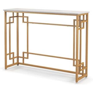 COSTWAY KONZOLOVÝ stolek 81 cm bílý obraz