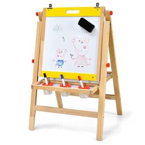 COSTWAY DĚTSKÉ MALÍŘSKÉ PLÁTNO Žluté obraz