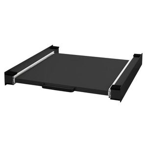 ML-DESIGN MEZIPODSTAVEC s výsuvnou deskou 60x60 cm, černý, z oceli obraz