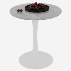 Modfu KONFERENČNÍ stolek z umělého mramoru 70x70x72 cm šedo-bílý kulatý v moderním minimalistickém stylu obraz