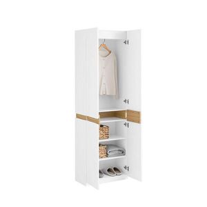 SoBuy VYSOKÁ SKŘÍŇ se 4 dveřmi Bílá 61x30x192cm Moderní obraz
