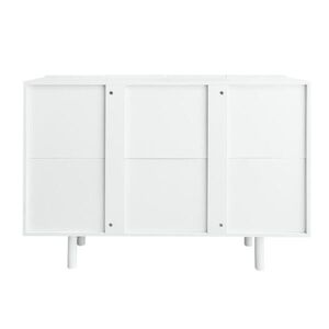 OKWISH KOMODA 120/37, 5/80, 8 cm bílá z MDF s rytými dvířky a tichými panty obraz