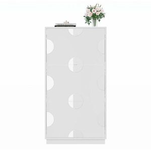 OKWISH BOTNÍK 63/24/120 cm bílý z MDF se zrcadlem a třemi výklopy obraz
