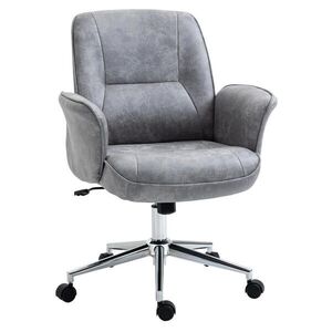 OKWISH KANCELÁŘSKÁ židle XXL 67/69/92-102 cm světle šedá z polyesteru s nastavitelnou výškou a houpací funkcí obraz