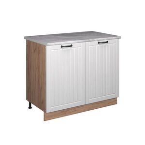 Vicco SKŘÍŇKA POD DŘEZ Fame-Line, Bílý venkovský dům/Zlatý mocný dub, 100 cm, PD Mramor obraz
