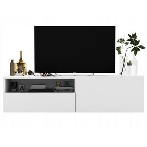 Meble Lindner TV stolek Enjoy Bílá mat 120 cm se zásuvkou obraz