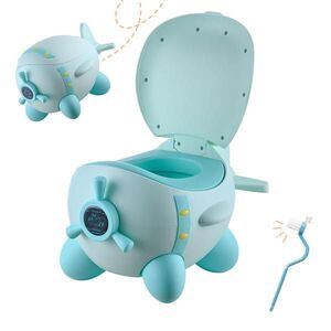 Relaxdays NOČNÍK mátový design letadlo s víkem obraz