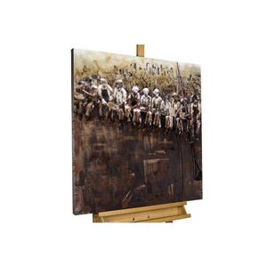 KUNSTLOFT KOVOVÝ OBRAZ OBĚD NA MRAKODRAPU, 80/80 CM obraz