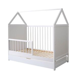 Kids Collective DĚTSKÁ POSTÝLKA 60x120 cm s matrací a zásuvkou v bílé barvě obraz