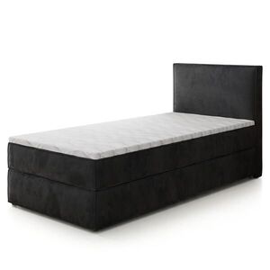 MASSENO AMERICKÁ POSTEL PELLIO 80x200 cm, s matrací a úložným prostorem, Černá obraz