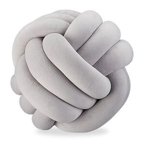 Relaxdays POLŠTÁŘ Šedý uzel 25 cm polyester obraz
