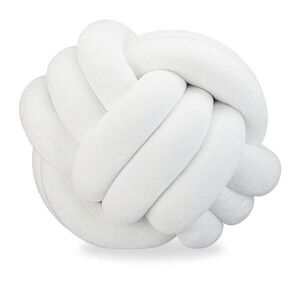 Relaxdays POLŠTÁŘ Bílý uzel 25 cm polyester obraz