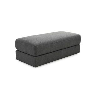luma-home ČALOUNĚNÁ STOLIČKA s pružinovým jádrem, Š124/H60/V40 cm, potah z ploché tkaniny, tmavě šedá / 15254 obraz