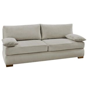 luma-home ROZKLÁDACÍ POHOVKA s pružinovým jádrem, topperem a úložným prostorem, Š201/H110/V88 cm, ležecká plocha 160×200 cm, jemný kord, béžová / 1515 obraz