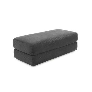 luma-home ČALOUNĚNÁ STOLIČKA s pružinovým jádrem, Š124/H60/V40 cm, potah z kordového plátna, tmavě šedá / 15255 obraz