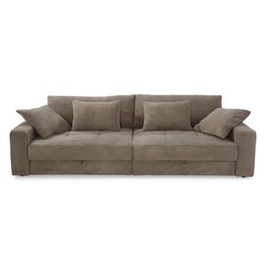luma-home VELKÁ POHOVKA se 2 úložnými prostory, velkým úložným prostorem, 274 × 113 × 84 cm (Š×H×V), ležecká plocha 103 × 241 cm, manšestr hnědá taupe obraz