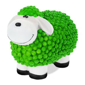 Relaxdays FIGURKA Zelená zahradní ovečka polyresin obraz
