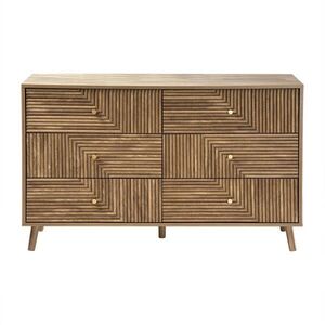Calicosy KOMODA se 6 zásuvkami a lamelovým čelem, šířka 120 cm - EDEN obraz