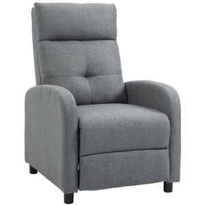 OKWISH RELAXAČNÍ křeslo 67/87/98 cm šedé z polyesteru s polohováním do 155° a výsuvnou podnožkou obraz