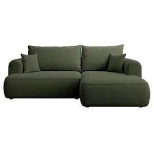 Selsey ROHOVÁ ROZKLÁDACÍ POHOVKA Ovo Mini olivově zelená, se sametovým potahem Easy Clean obraz