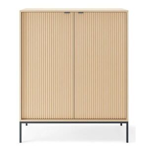 Selsey VYSOKÁ komoda Vellore Dekor dub Vicenza s černou podnoží 104 cm obraz