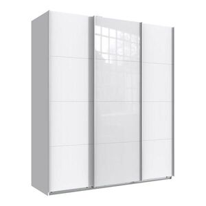 luma-home SKŘÍŇ S POSUVNÝMI DVEŘMI, 3dveřová, šířka 180 cm / výška 208 cm / hloubka 64 cm, bílá, s jedněmi prosklenými dveřmi v bílé barvě / 22514 obraz