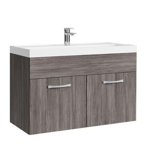 Badplaats KOUPELNOVÁ SESTAVA Paso 2 díly šedá dub - 80 x 40 x 55 cm obraz