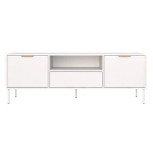 Selsey TV stolek Vena se dvěma dvířky, zásuvkou a nikou, Bílá, 160cm obraz